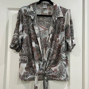 Naïf paisley v-neck blouse